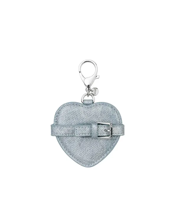 Belted Mirror Keyring · 벨티드 미러 키링 / 실버 데님