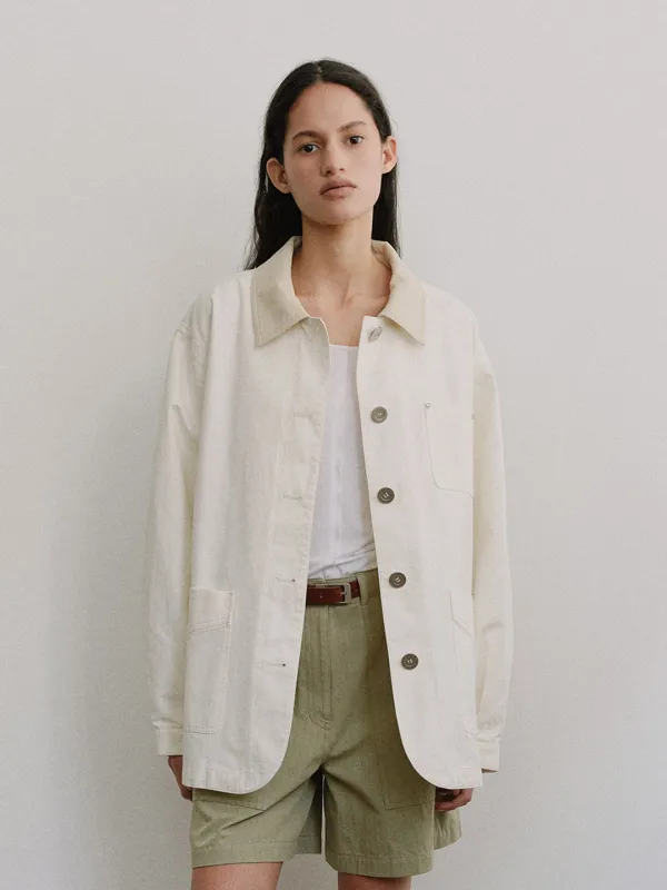 TIS CLASSIC COTTON WORK JACKET_IVORY