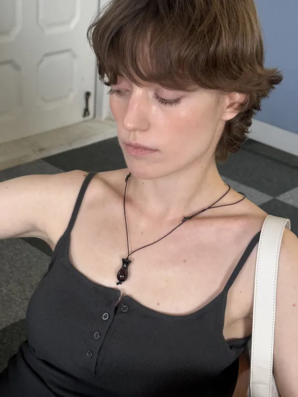 Brown Agate Calabash necklace
