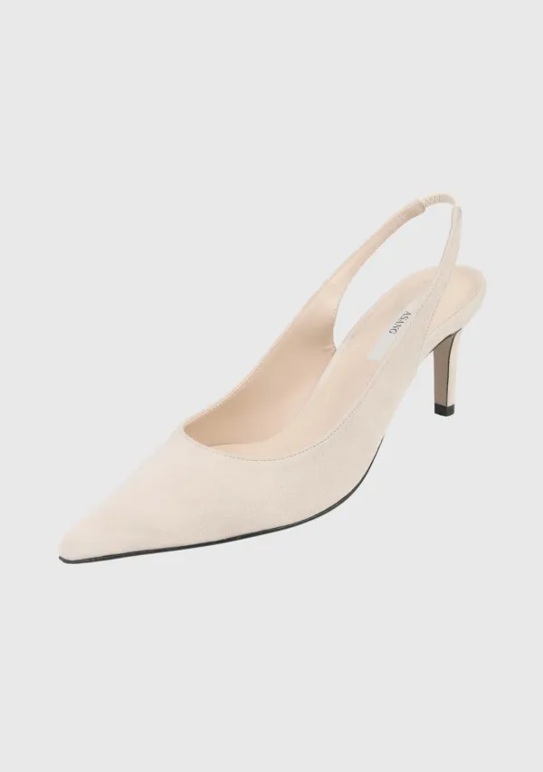 Aven Suede Slingback Ivory