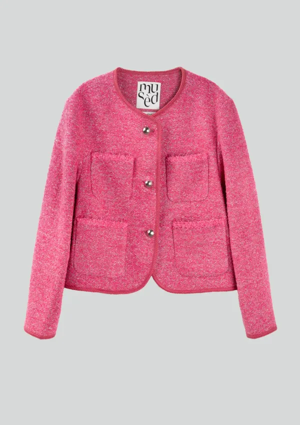Mused Italian Tweed Jacket - Pink
