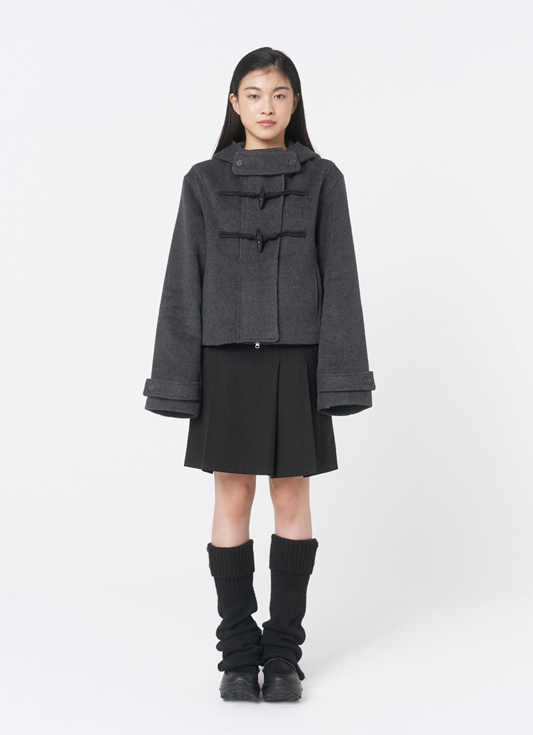 미세키서울 Button knit leg warmer BLACK 상품 이미지 2