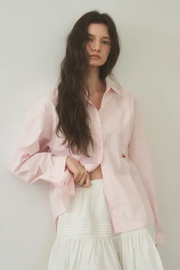 [Restock] pintuck line shirt_pink