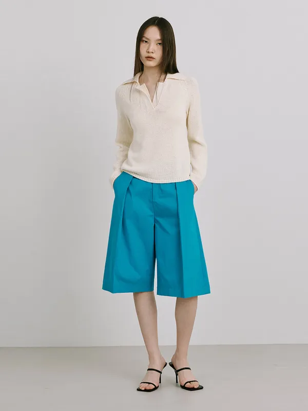 25 Bermuda Pants_Turquoise Blue