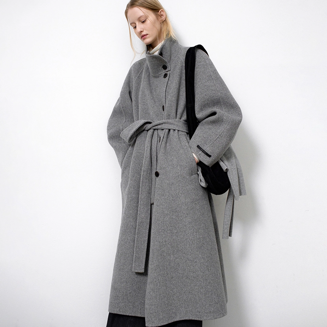 아뜰리에 나인 (CT-1462)HIGH NECK VOLUME HANDMADE COAT S 상품 이미지 2