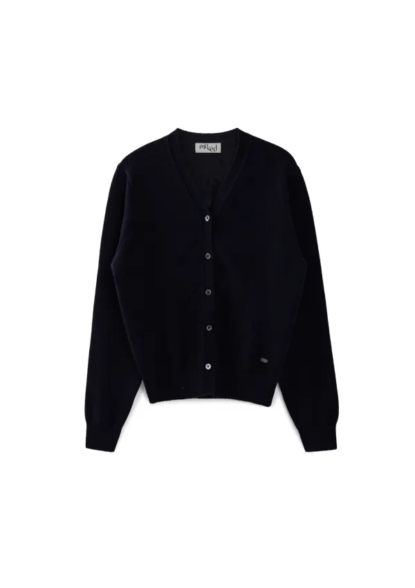Mused Cashmere V-Neck Cardigan - Navy