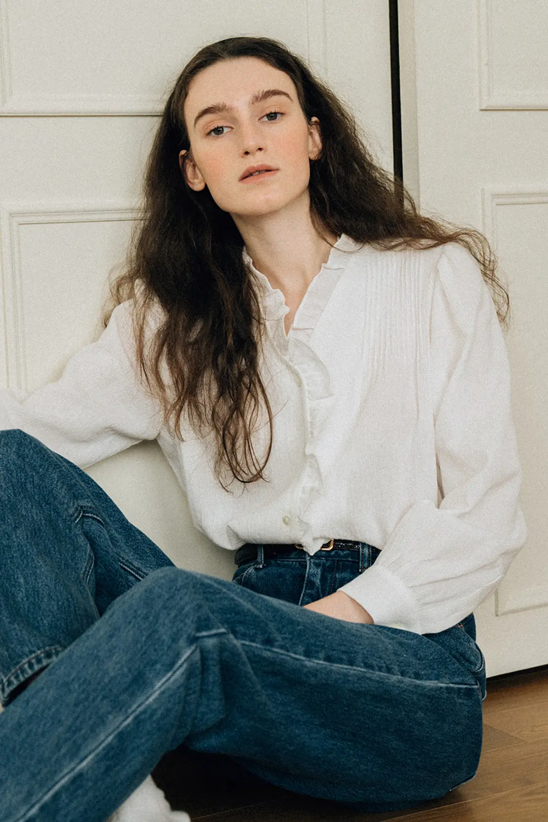 블랭크공삼 spring cotton pin-tuck blouse (white) 상품 이미지 2