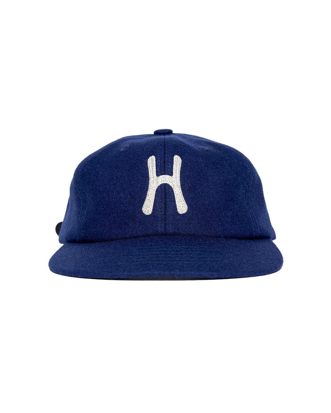 헬로선라이즈 H Logo Wool Relaxed Fit 6Panel Cap_Deep Blue 상품 이미지 2