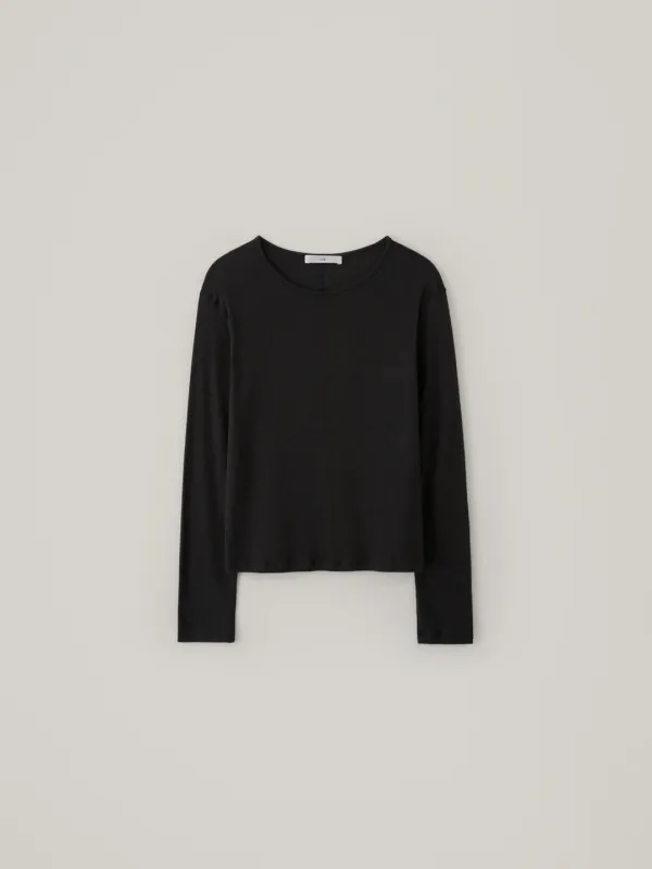 Supima Ribbed Top - Black