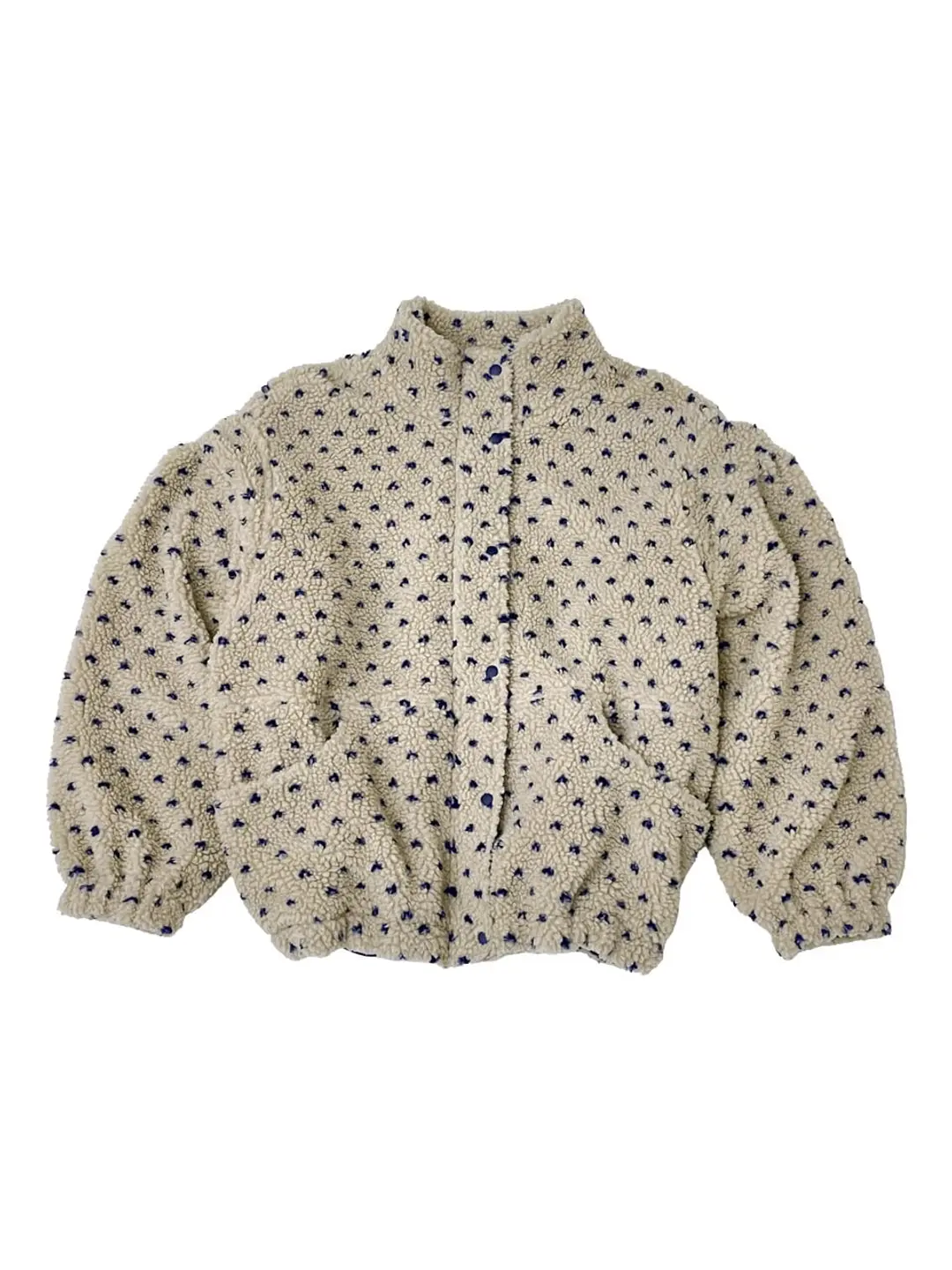 Dot Fleece Jacket Ivory