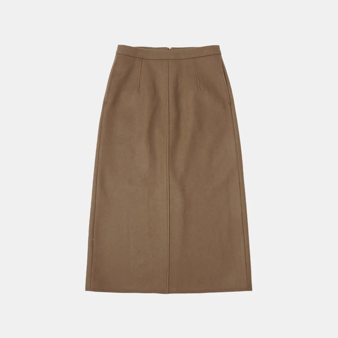 시야쥬 SIST9043 울 블렌드 그레이스 스커트_Camel brown 상품 이미지 3