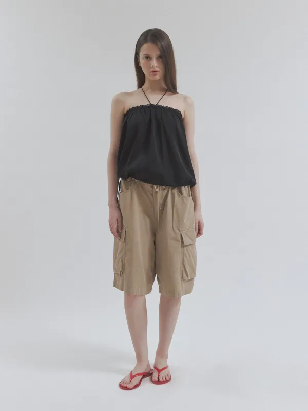 washed cargo shorts (dusty beige)