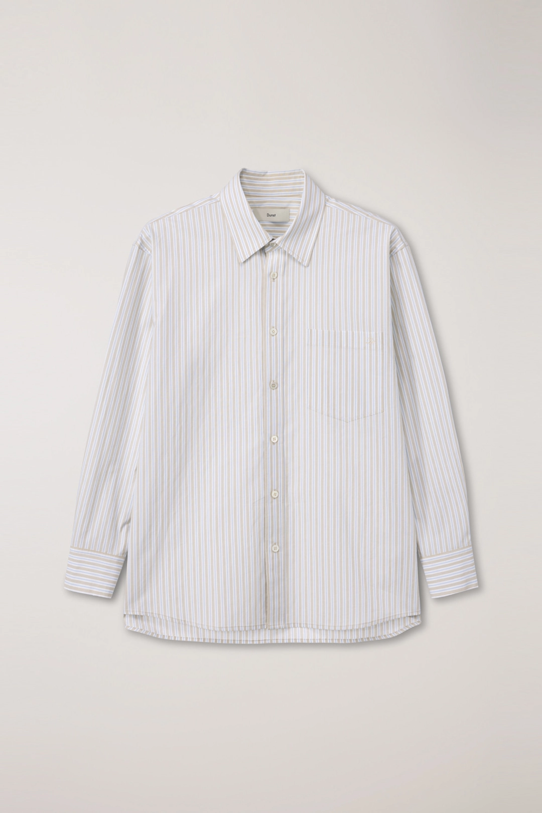 던스트 UNISEX OVERSIZED STRIPED SHIRT BEIGE STRIPE_UDSH6A104I2 상품 이미지 1