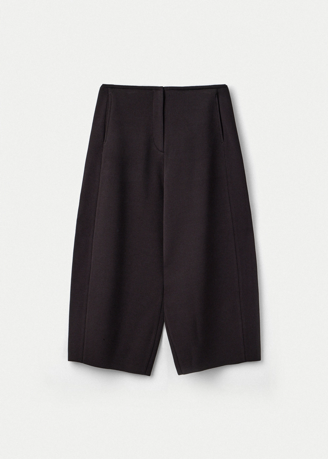 우마뭉 Double Faced Oval Silhouette Culotte Pants_Truffle 상품 이미지 1