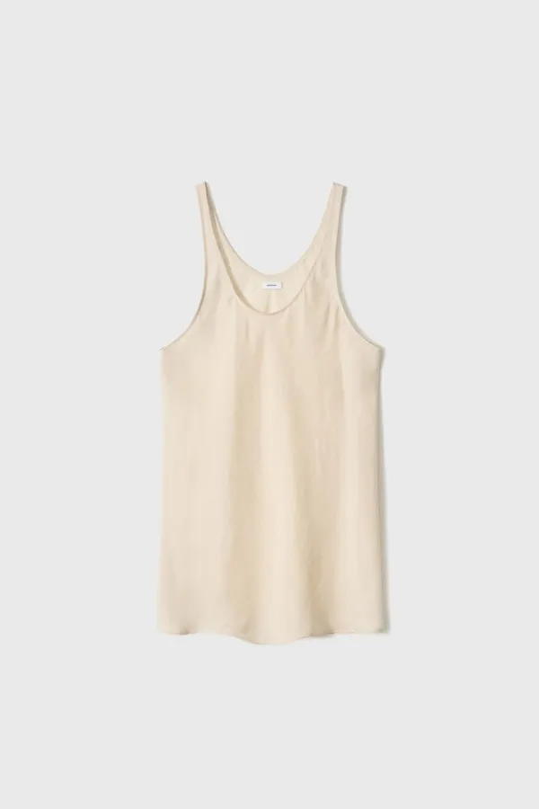Silky Bias Sleeveless (Light Beige / Dark Gray / Brown / Black)
