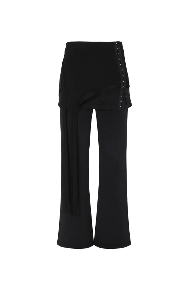 RUBY HOOK LAYERED PANTS black