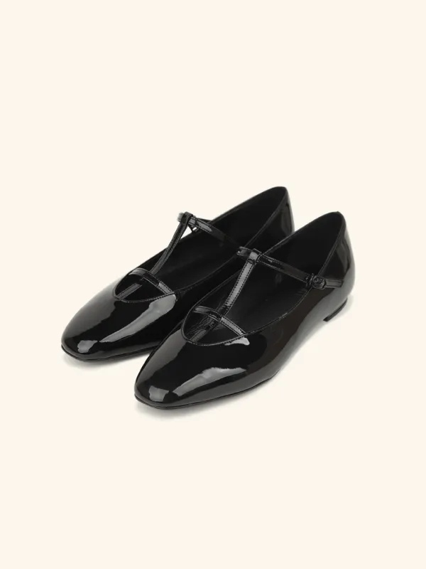 SILHOUETTE maryjane (round toe) / 블랙페이턴트