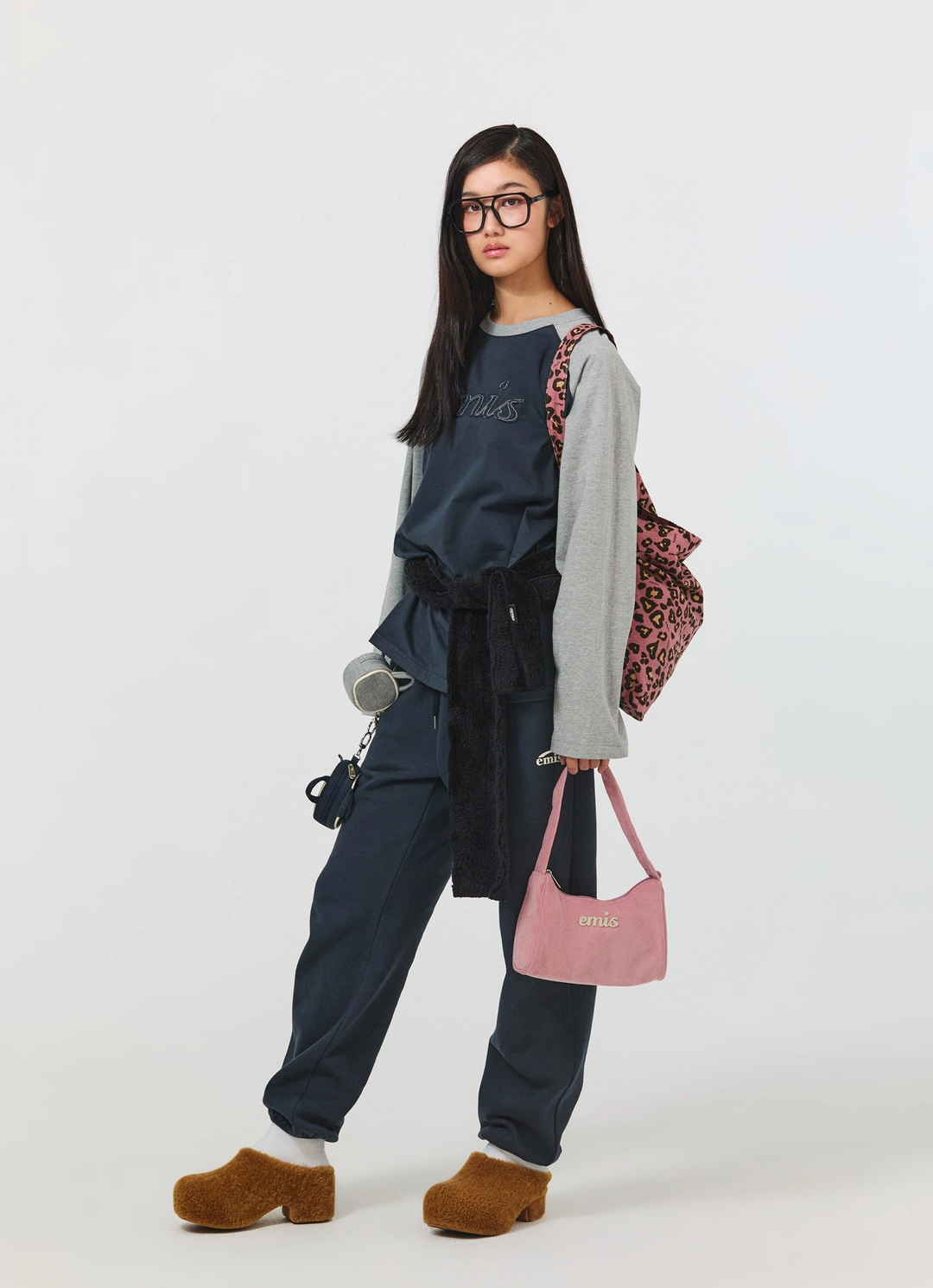 이미스 CORDUROY EMIS LEOPARD ECO BAG-PINK 상품 이미지 2