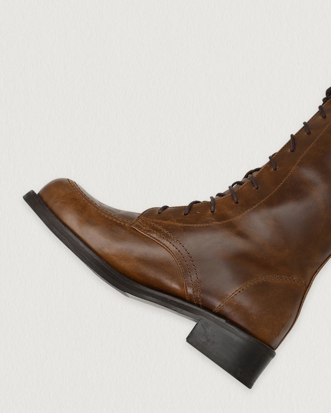 플레따 [Exclusive] flétta Handmade Lace-up Middle Boots_Brown 상품 이미지 3