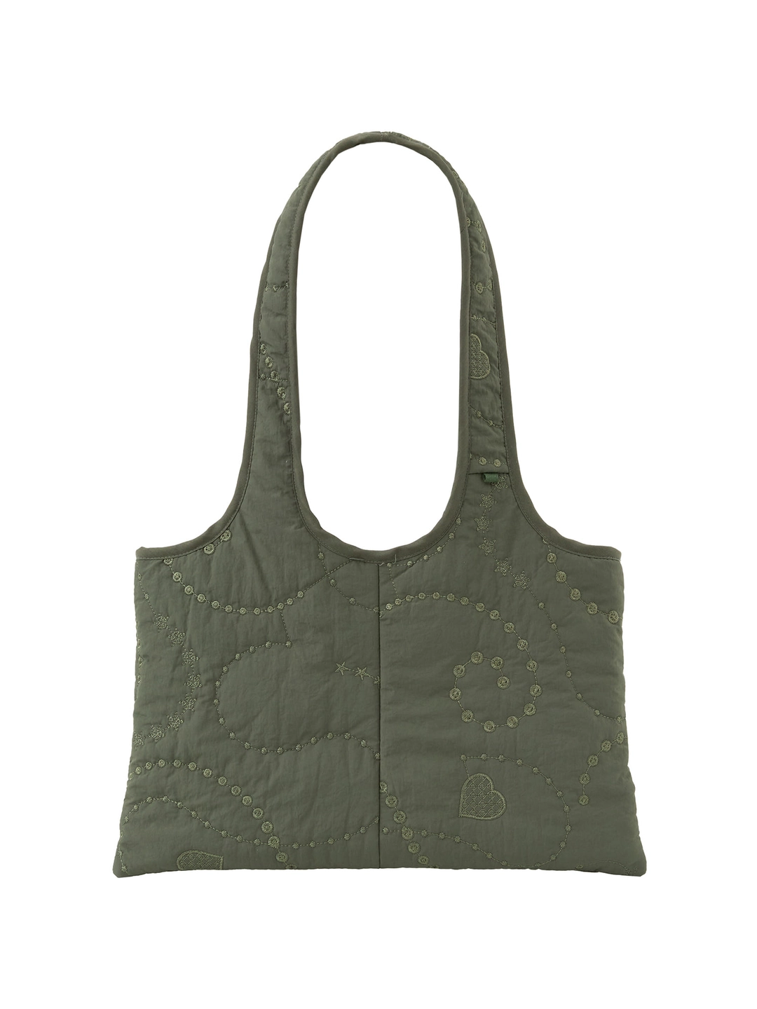 포에브 Broderie Padded Square Bag - Khaki 상품 이미지 3