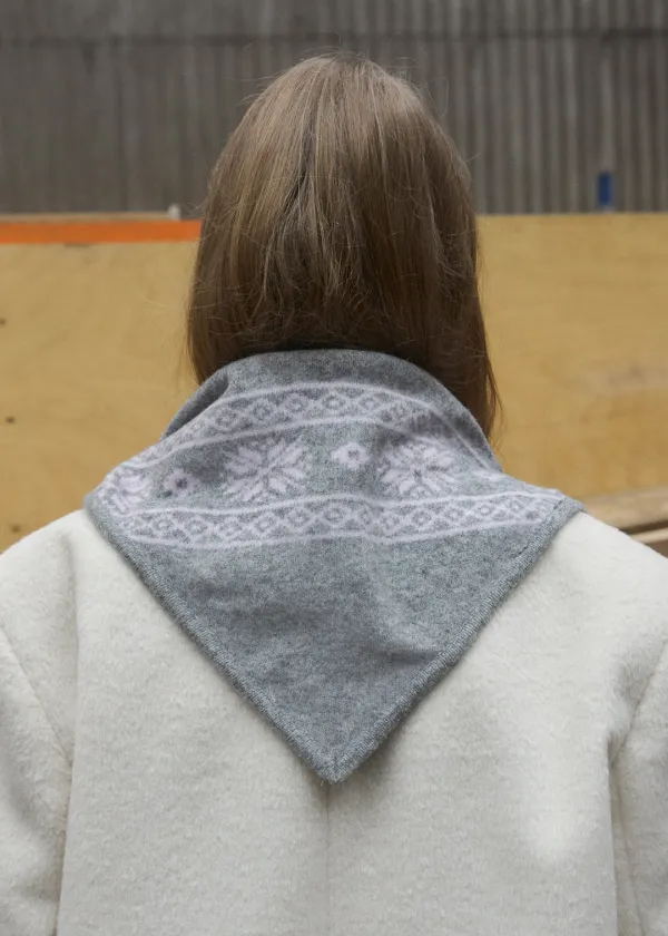 Snow knit kerchief (gray)