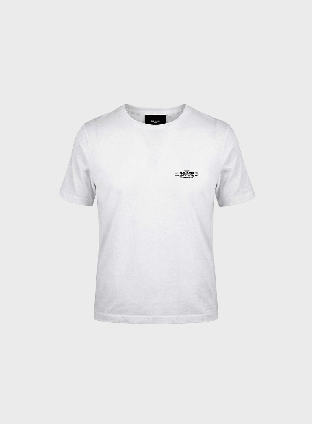 배드블러드 [w-tee26-095] Viper Slim Fit Short Sleeve T-Shirt - White 상품 이미지 1