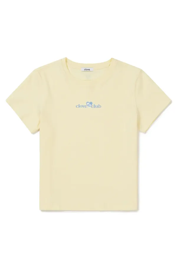 [24SS clove] Palm Tree Crop T-shirt (Lemon)