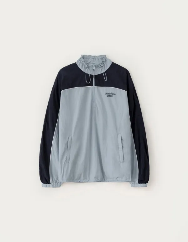 Kota Nylon Anorak - Light Blue/Navy