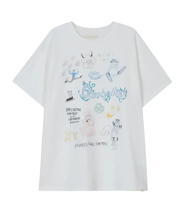 [5차] Gamboling Top [White]