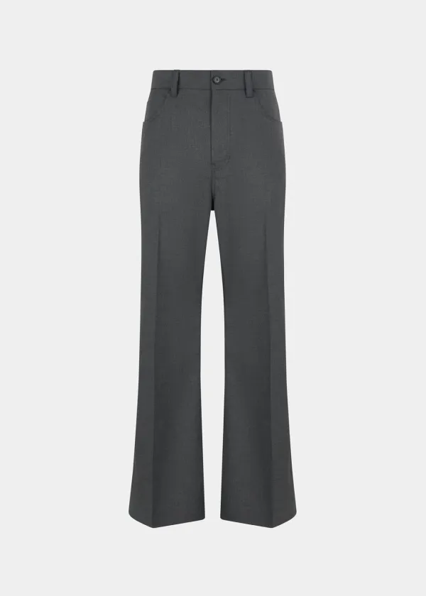 TAILORED FLARED PANTS - DARK GRAY