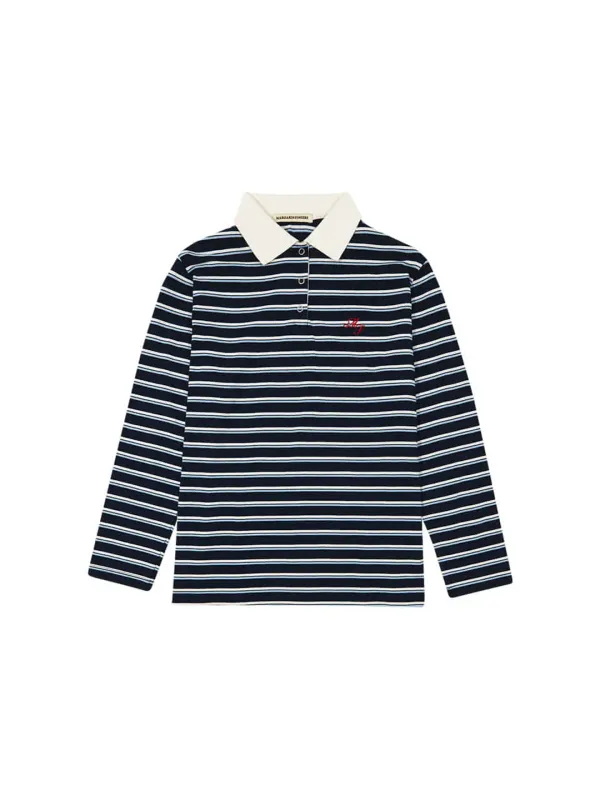 STRIPE PK SHIRT (NAVY)
