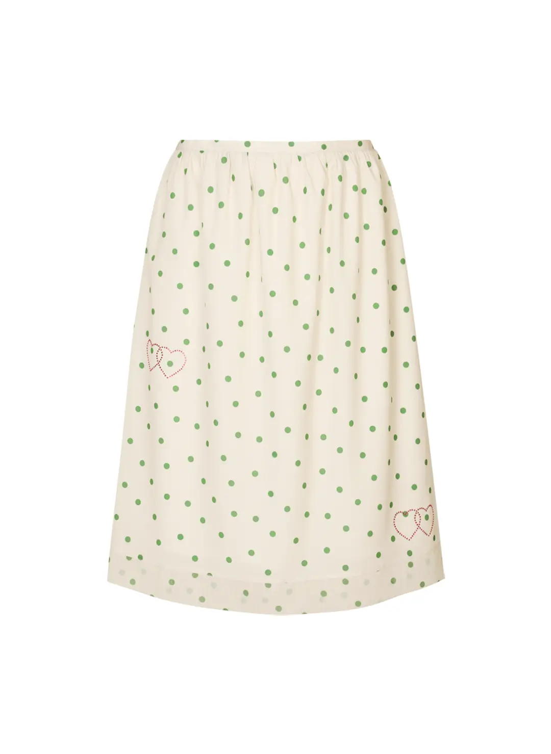 루루서울 Heart Dot Midi Skirt (Ivory) 상품 이미지 3