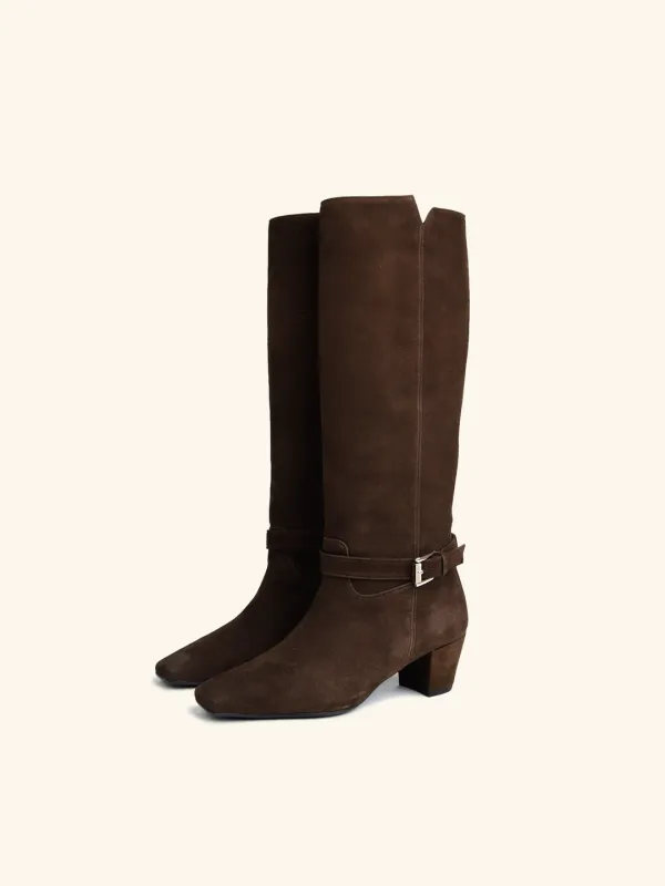 DOVE long boots / 브라운스웨이드