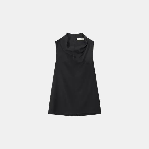 SITP5217 카울넥 브리즈 나시 블라우스_Black