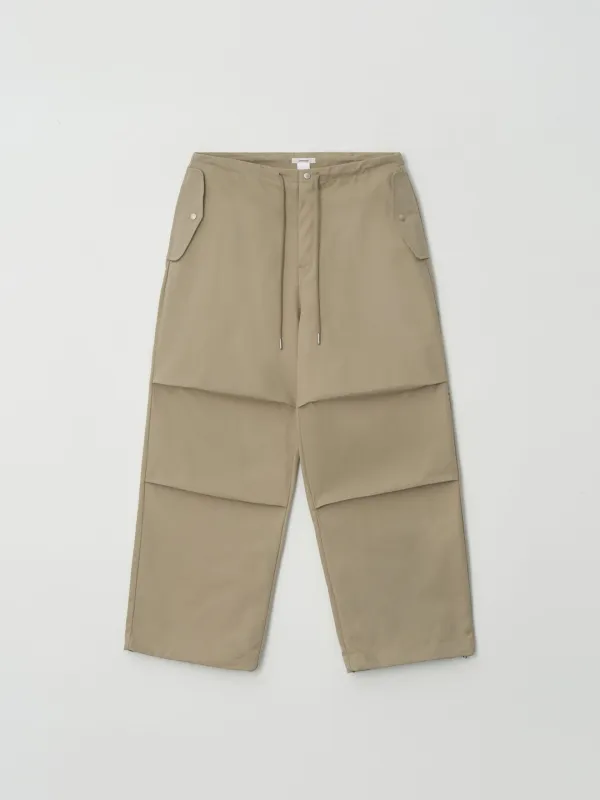 Cotton Parachute Pants (Beige)