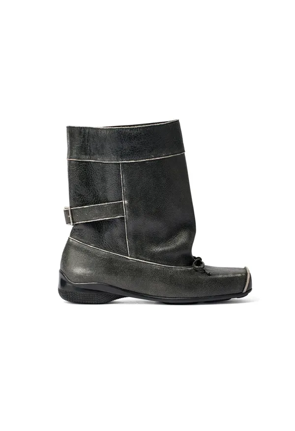 BALLET SLOUCHY SHORT BOOTS, CHARCOAL