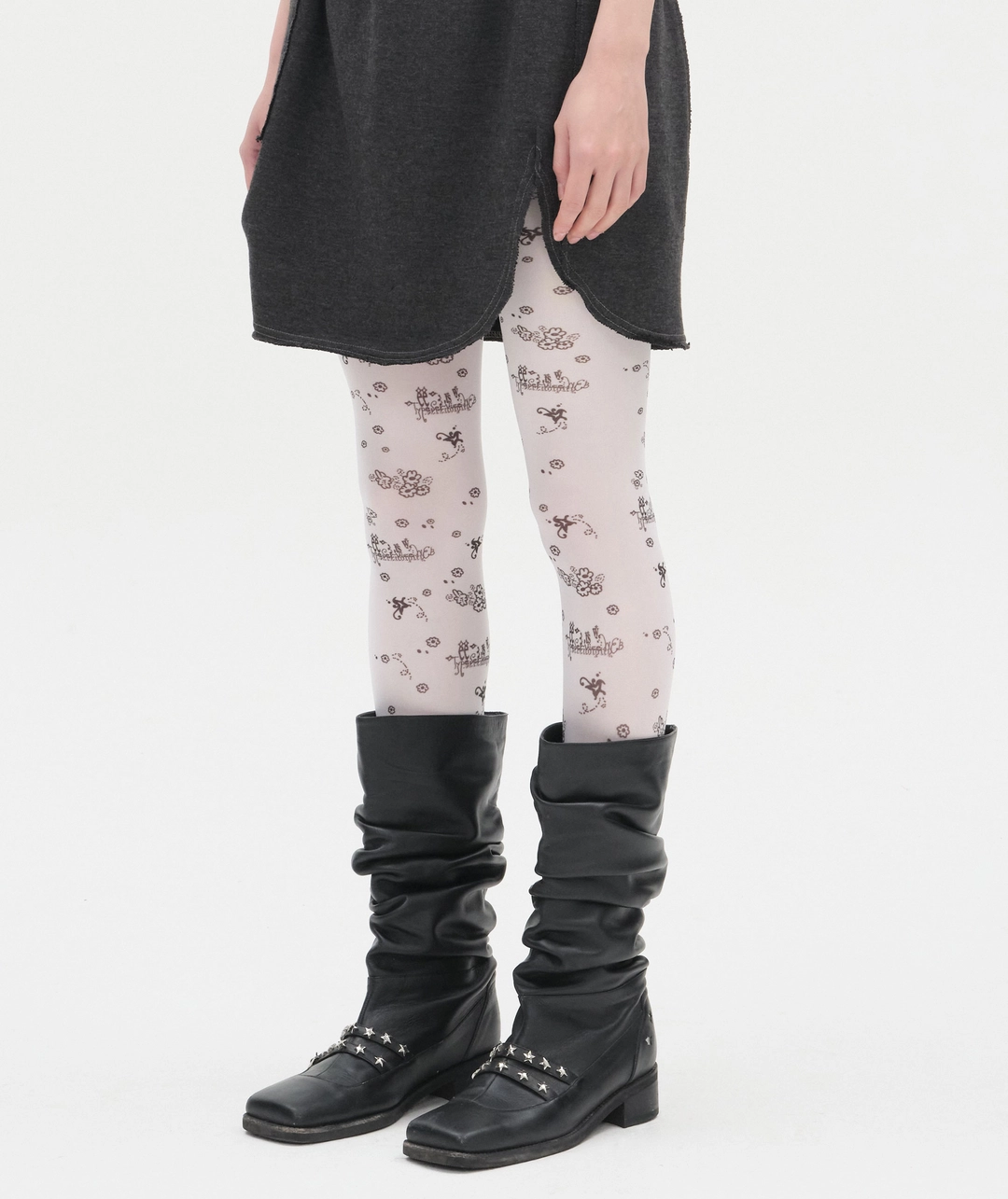 타입서비스 [3차] Scattered Print Tights [White] 상품 이미지 2
