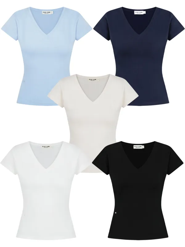Bella Basic V Neck T - Short Sleeve