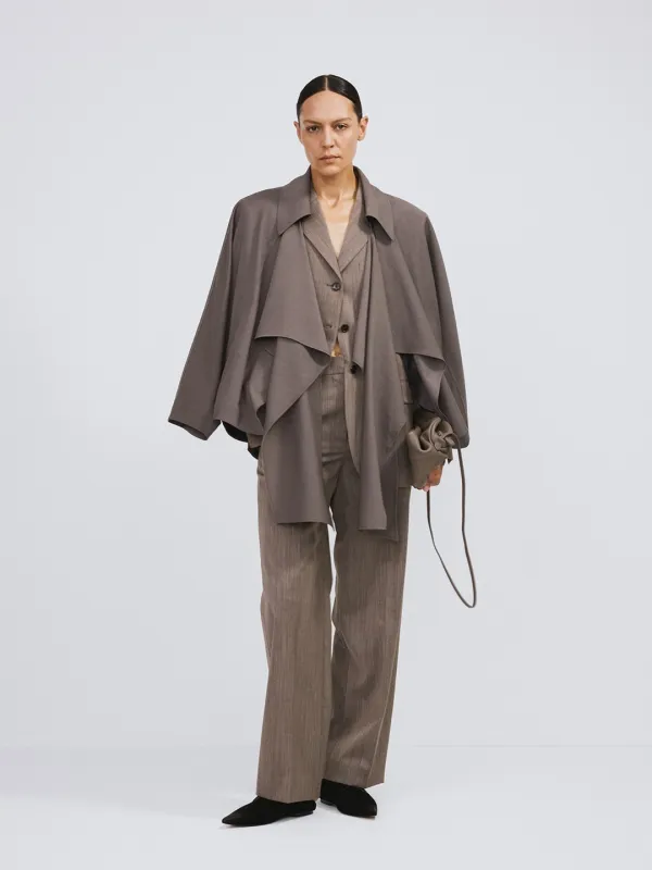 WIDE FIT SUIT PANTS (SEPIA)