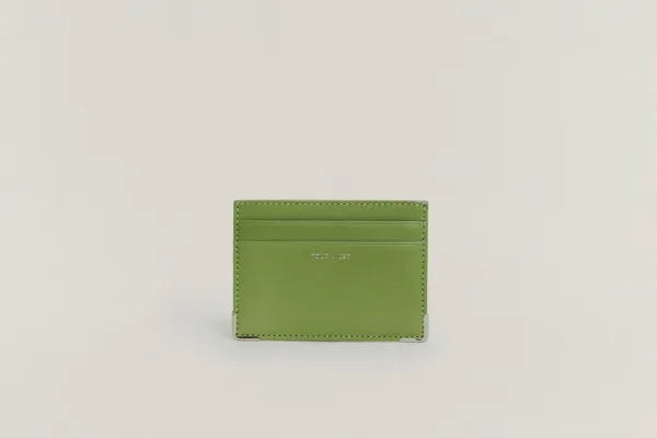 PORTE CARTES ANGLES OLIVE