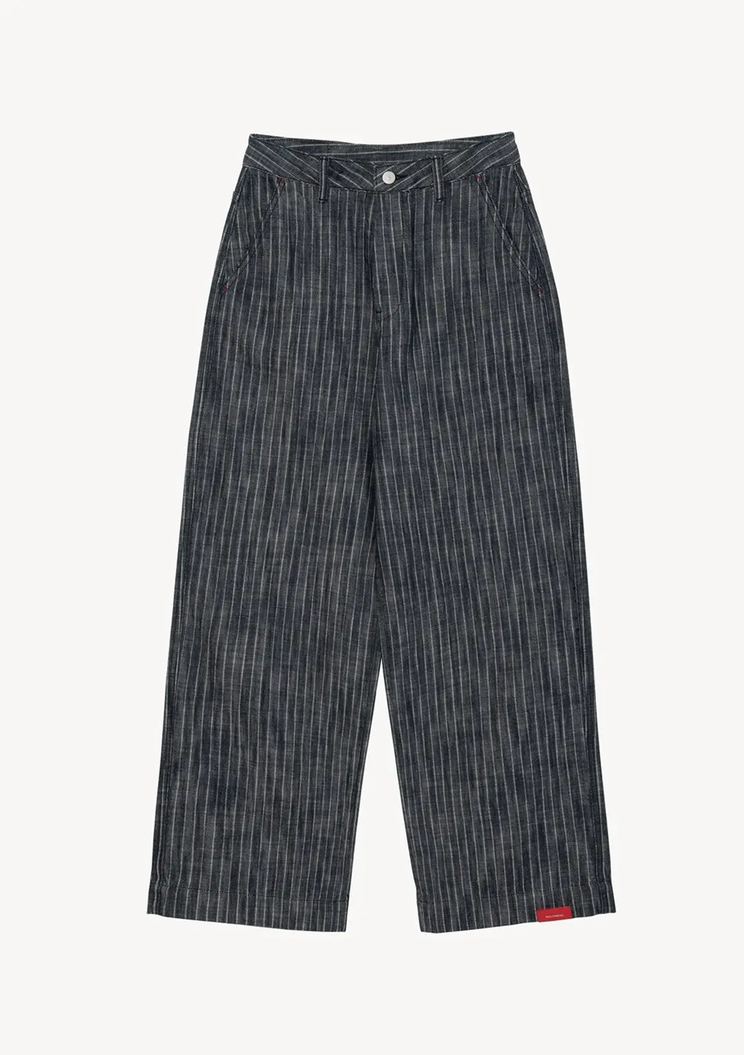 Grain Denim in Indigo Stripe