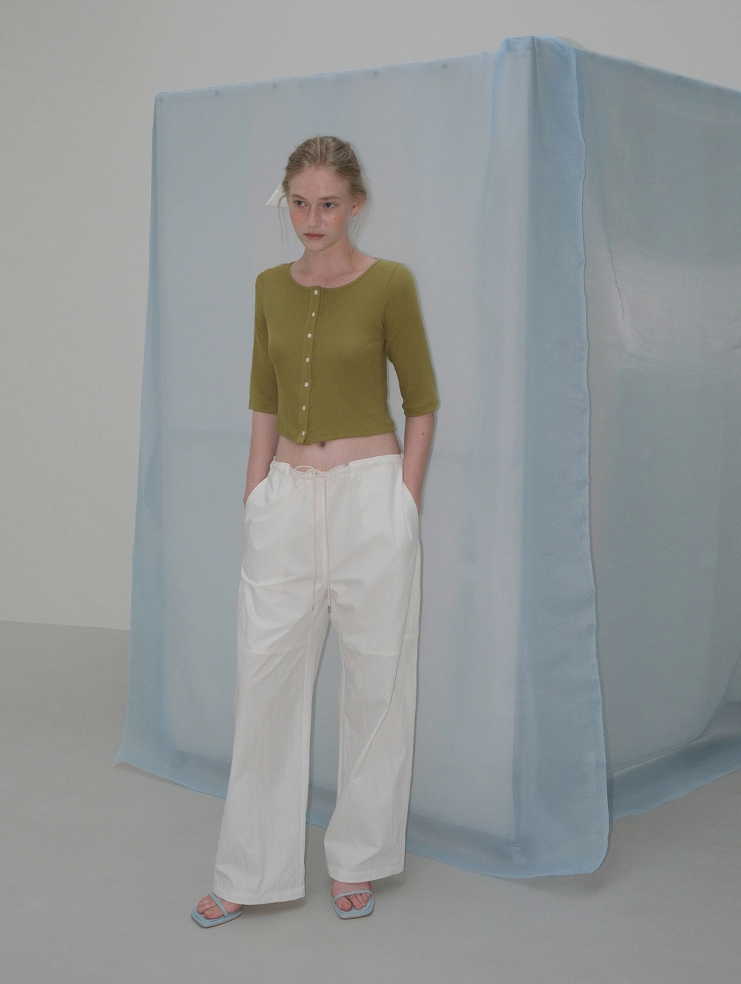 포에토 Vacation nylon pants - white 상품 이미지 2