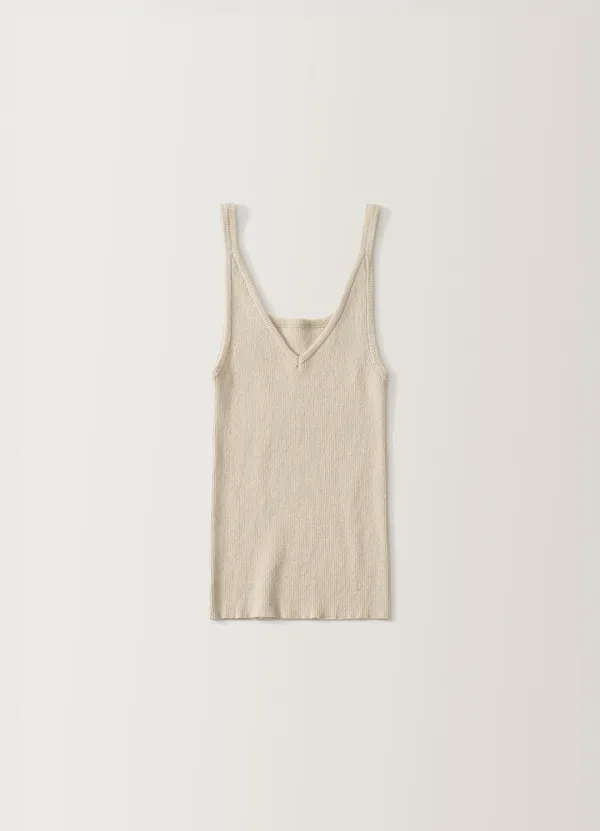 2ND / Haze v-neck sleeveless (Beige)