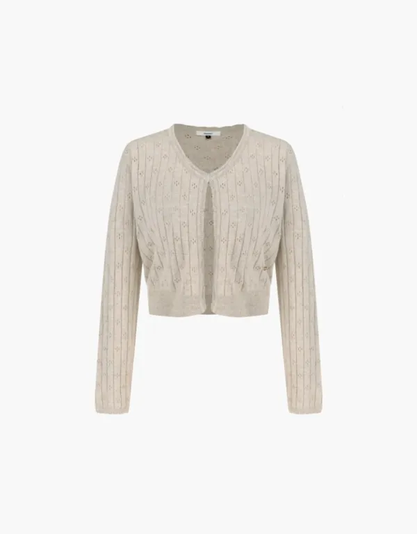 linen cotton skashi cardigan - natural