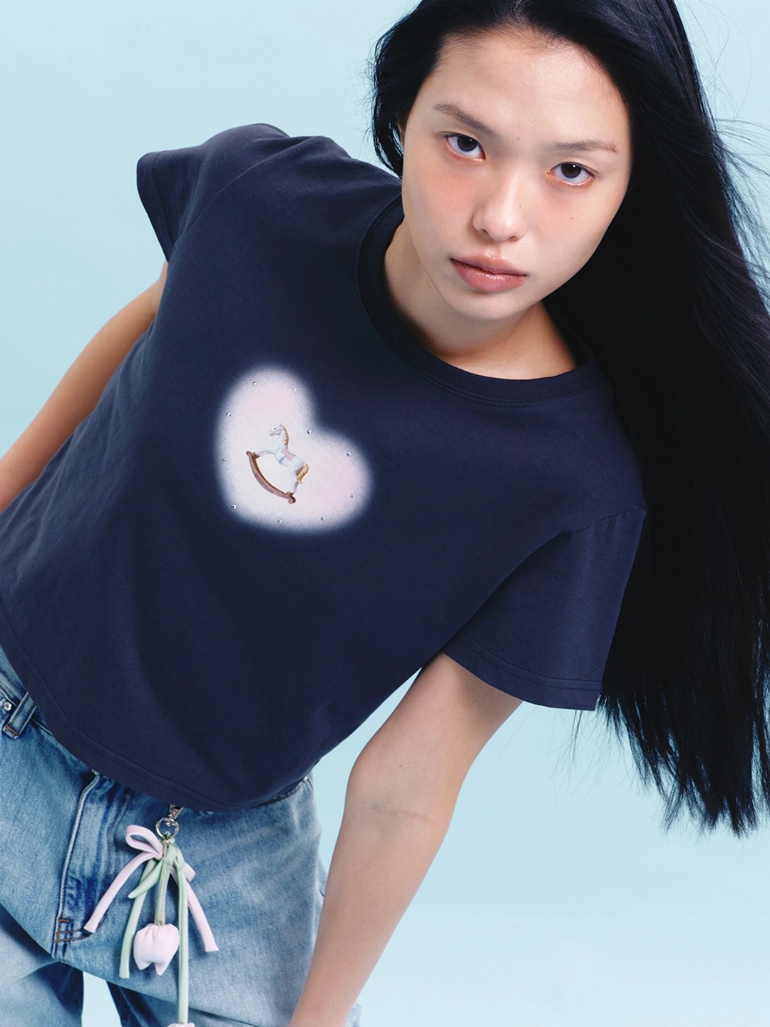 마가린핑거스 PONY HOTFIX T-SHIRT (CHARCOAL) 상품 이미지 2