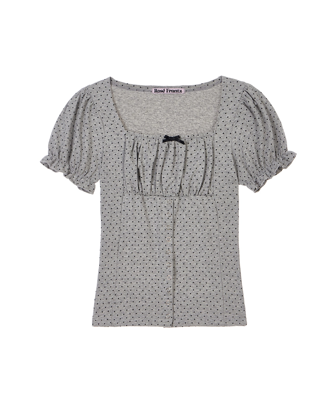 로제프란츠 Dot Puff shirring T-shirt [Gray] 상품 이미지 2