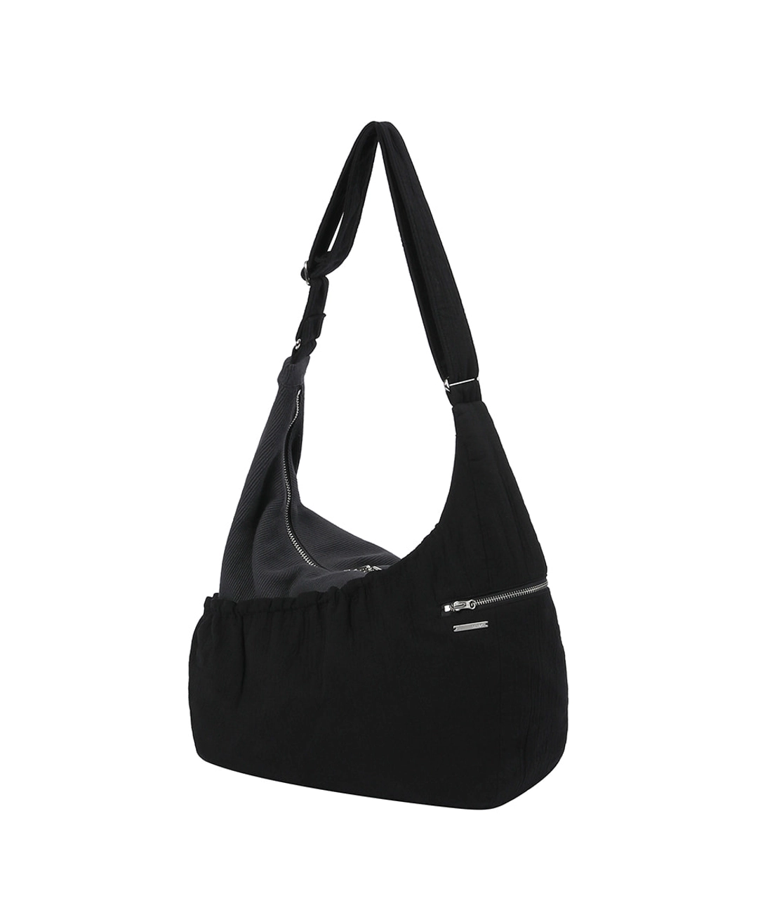 미세키서울 Ribbed layered cross bag BLACK 상품 이미지 2