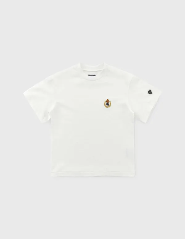 CHILDREN CREST 20S COMPACT YARN T-SHIRT / White