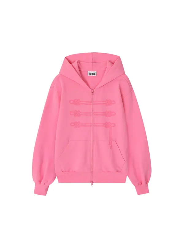 NAPOLEON TOGGLE ZIP HOODIE_PINK