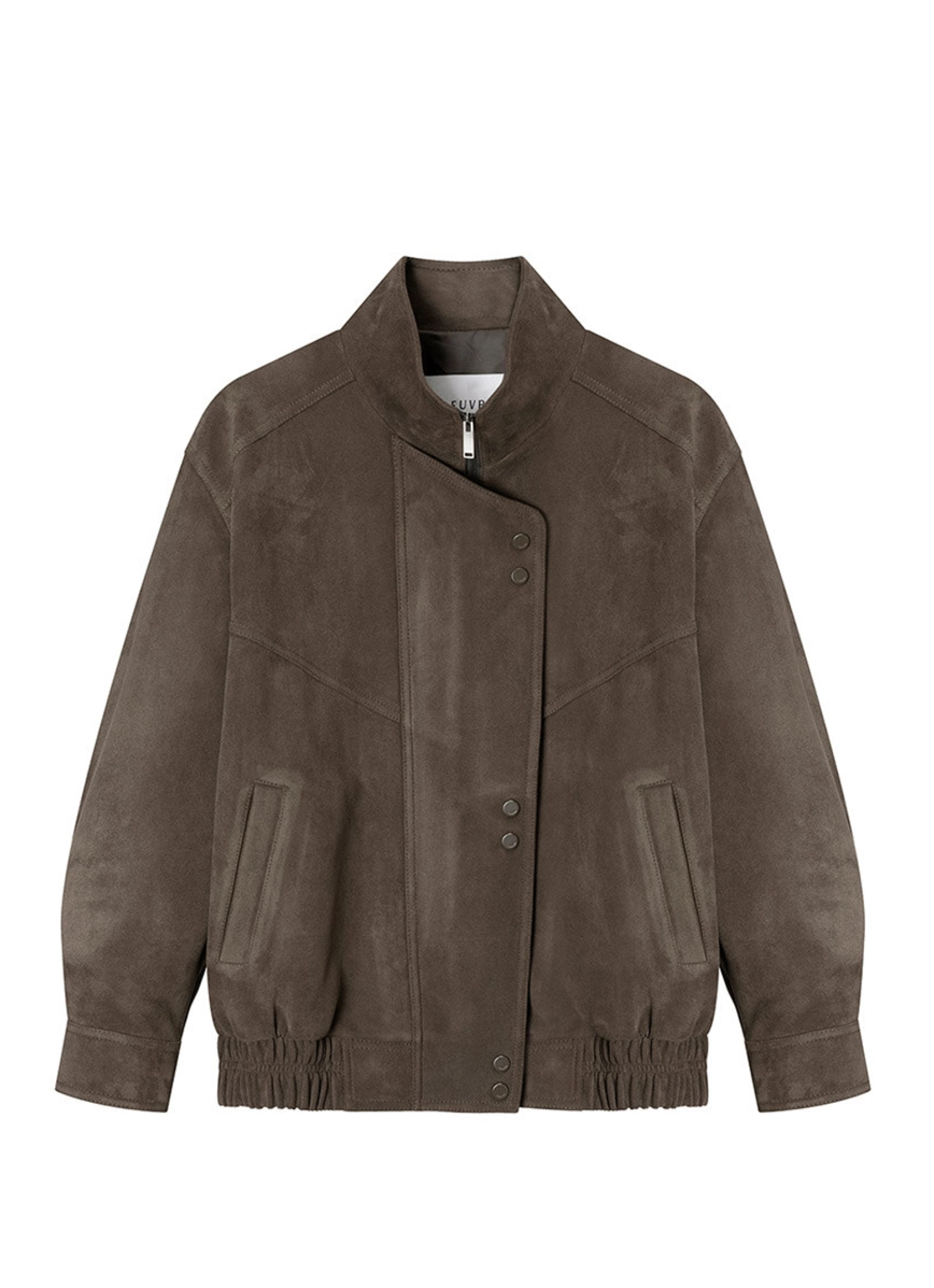루에브르 Asymmetric Placket Faux Suede Jacket SL5XJ830-B8 상품 이미지 3